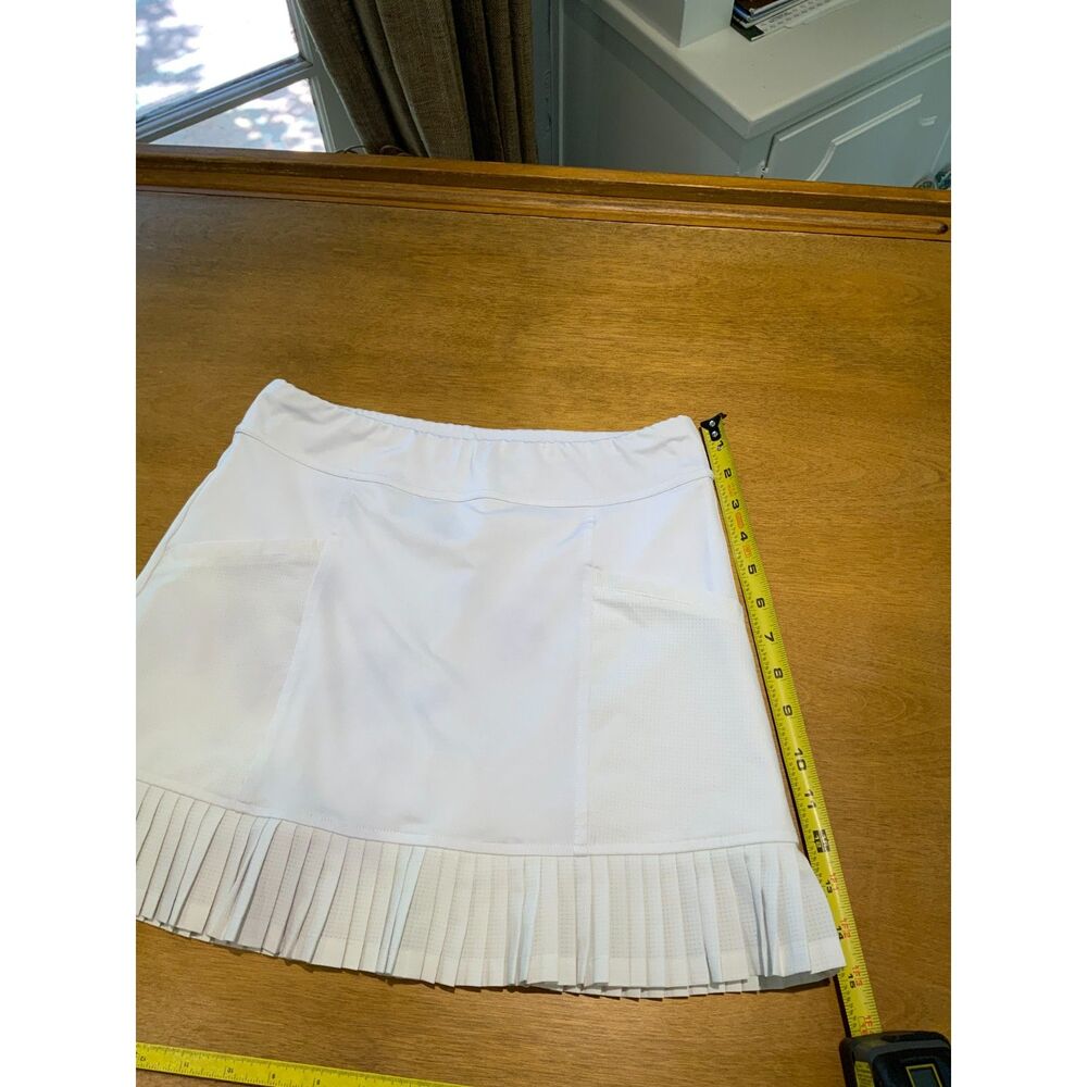 InPhorm White Pleated Golf Tennis Skort Skirt Small